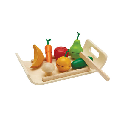 Set pentru Role Play - Fructe si legume asortate - Plan Toys