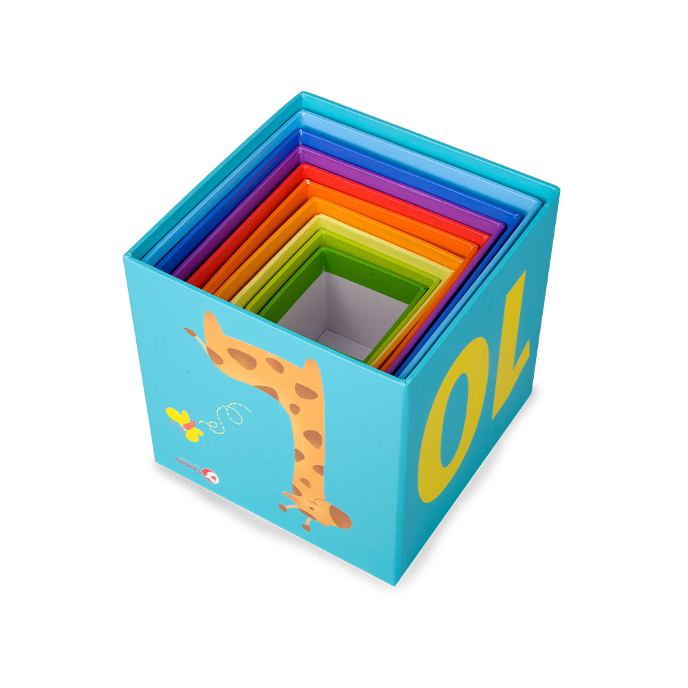 Set cuburi educative din carton pentru stivuire - Animals &amp; Numbers - Classic World