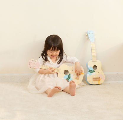 Ukulele, chitară din lemn pentru copii - Iris Pink - Classic World