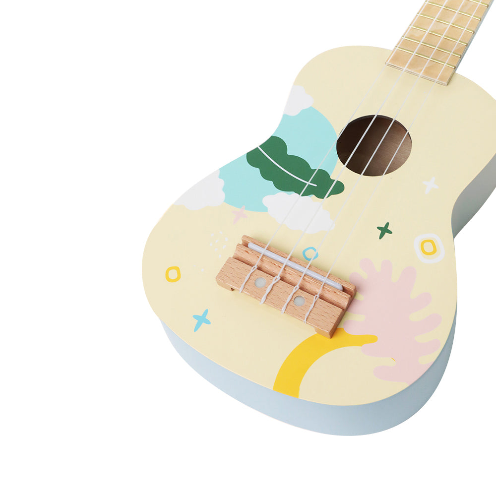 Ukulele, chitară din lemn pentru copii - Iris Blue - Classic World