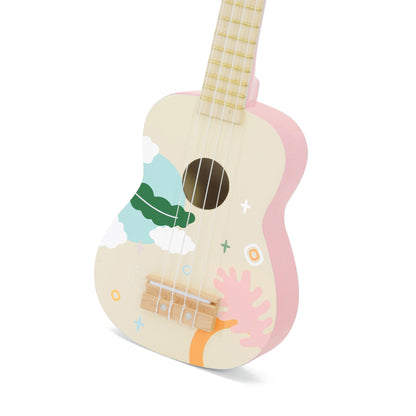 Ukulele, chitară din lemn pentru copii - Iris Pink - Classic World