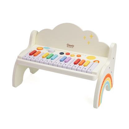 Pian Rainbow Classic World - detaliu buton ON/OFF și knob volum