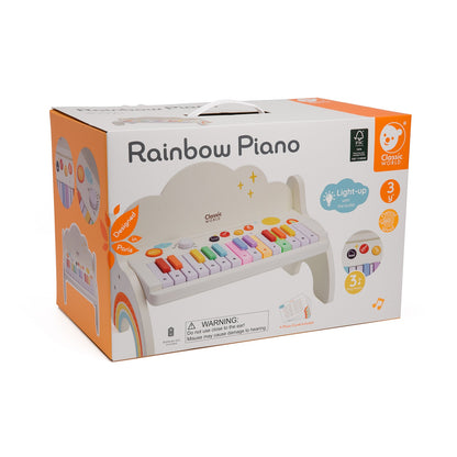 Pian Rainbow Classic World - vedere generală cu carduri partituri alături