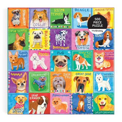Puzzle de familie, 500 piese - Pawsome Portraits - Mudpuppy