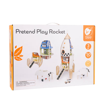 Set de joacă din lemn, Rachetă Spațială - Pretend Play Rocket - Classic World