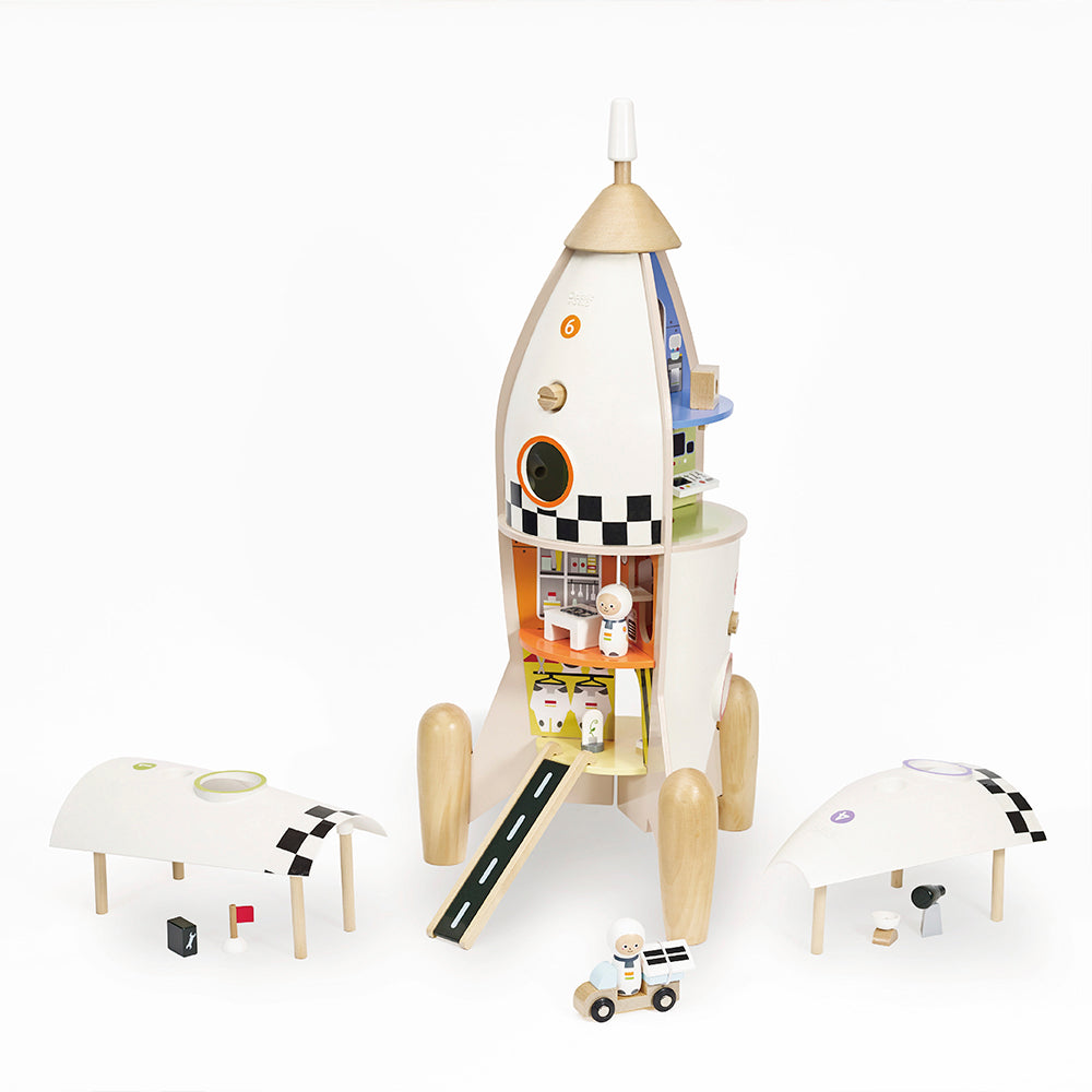 Set de joacă din lemn, Rachetă Spațială - Pretend Play Rocket - Classic World