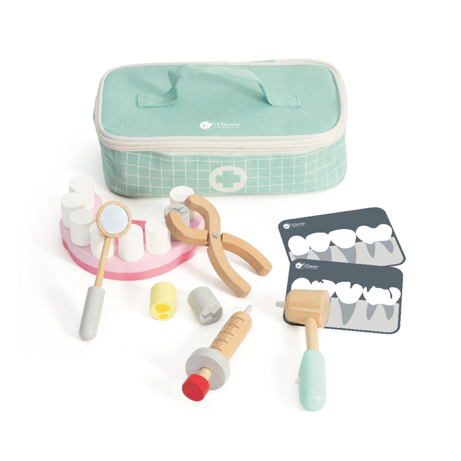 Set de joacă, Trusă Stomatolog din lemn - Little Dentist - Classic World