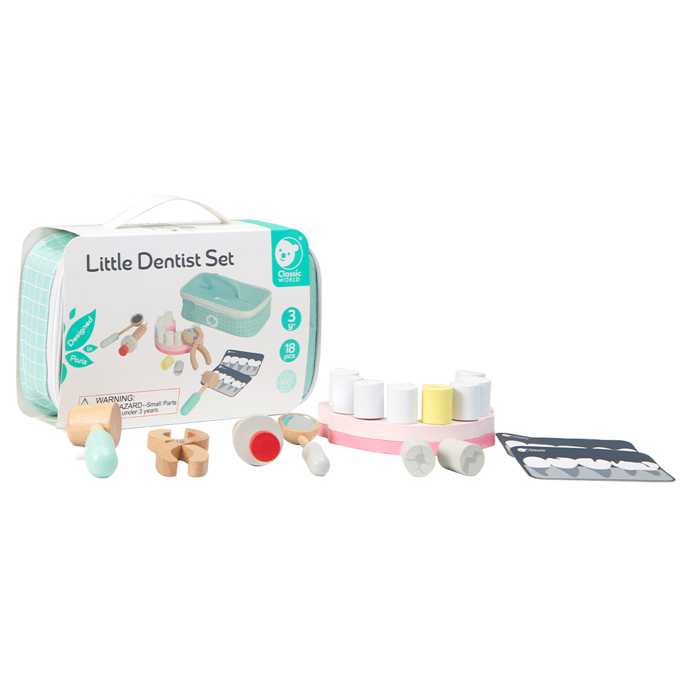 Set de joacă, Trusă Stomatolog din lemn - Little Dentist - Classic World