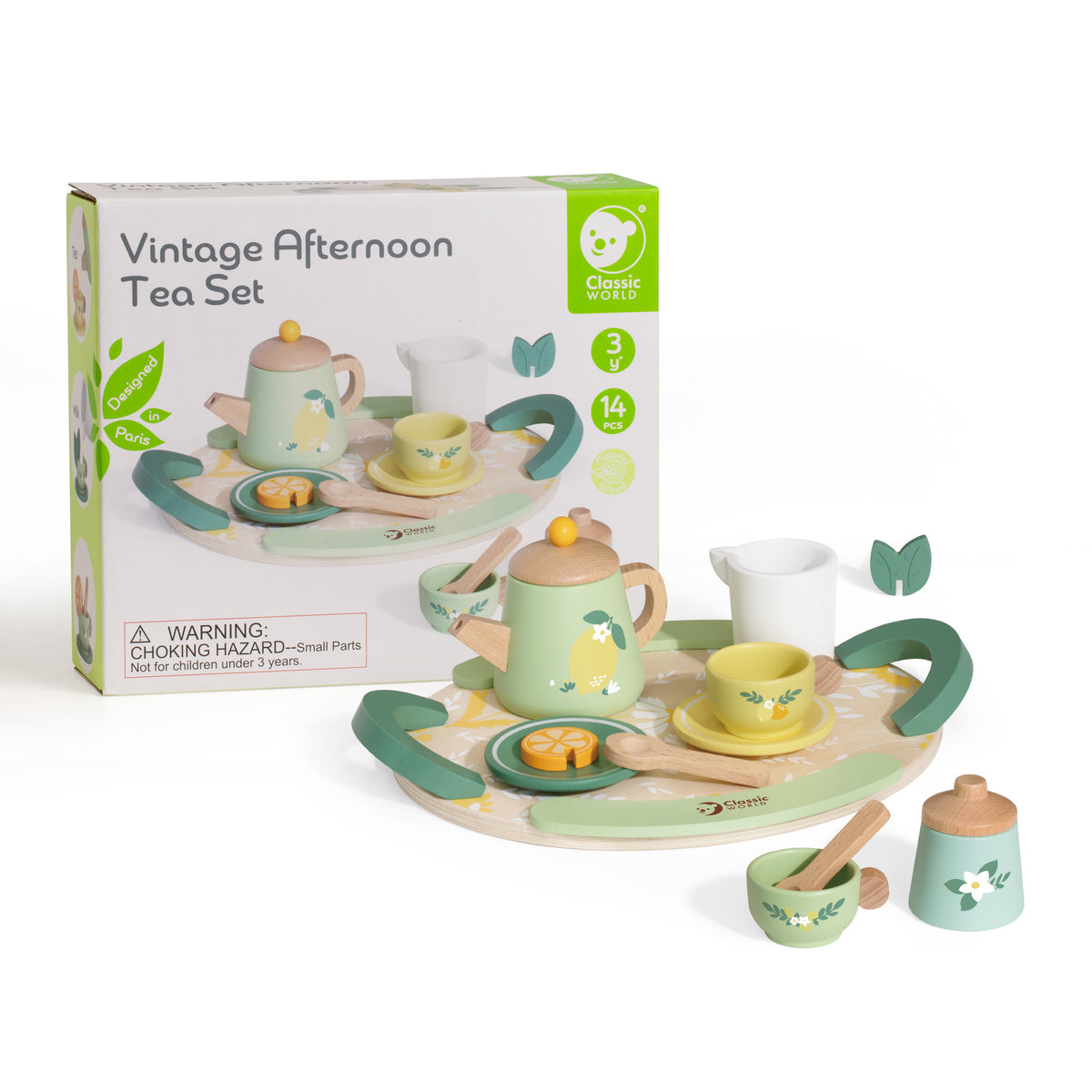Set de Ceai din lemn - Vintage - Classic World