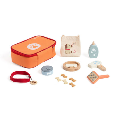 Set de joacă din lemn, Trusă Toaletaj &amp; Hranire Animăluț - Pet Care - Classic World