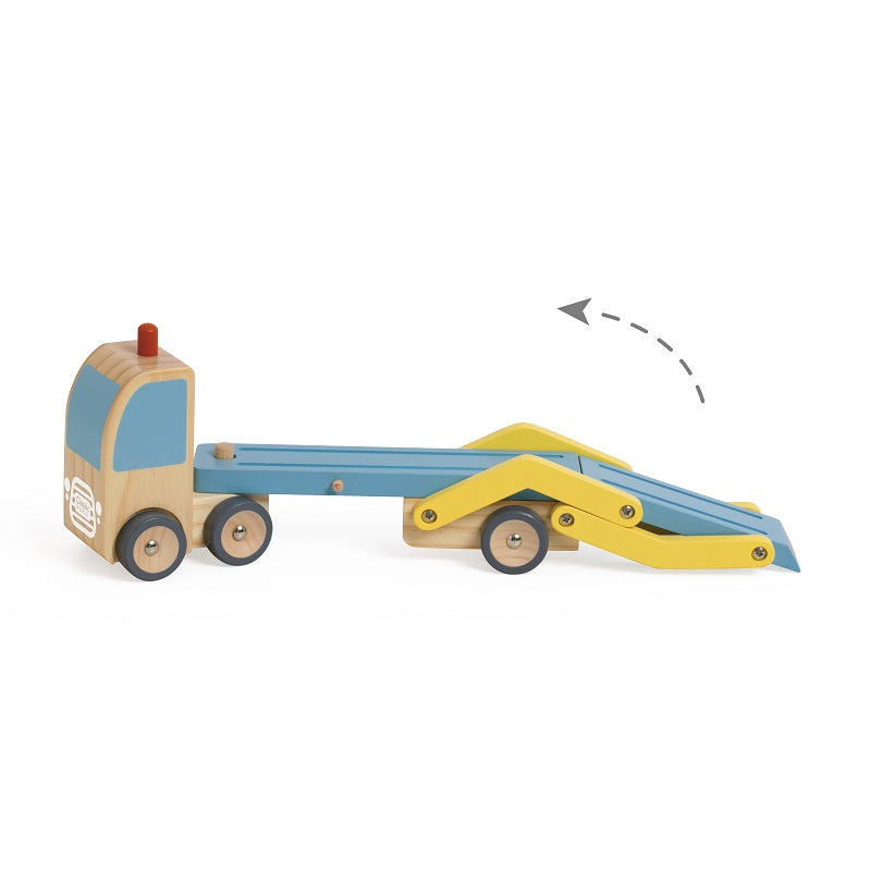 Transportor de Mașini Car Transporter Truck Classic World - cutie produs față