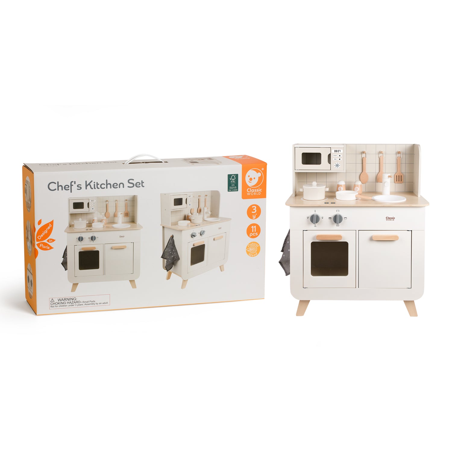 Set de joacă din lemn, Bucătărie &amp; Accesorii - Chef&