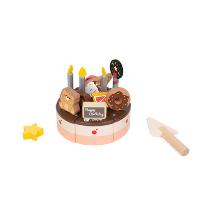 Tort de jucărie din lemn - Chocolate Cake - Classic World