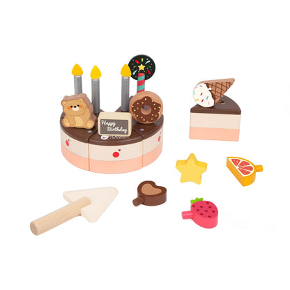 Tort de jucărie din lemn - Chocolate Cake - Classic World