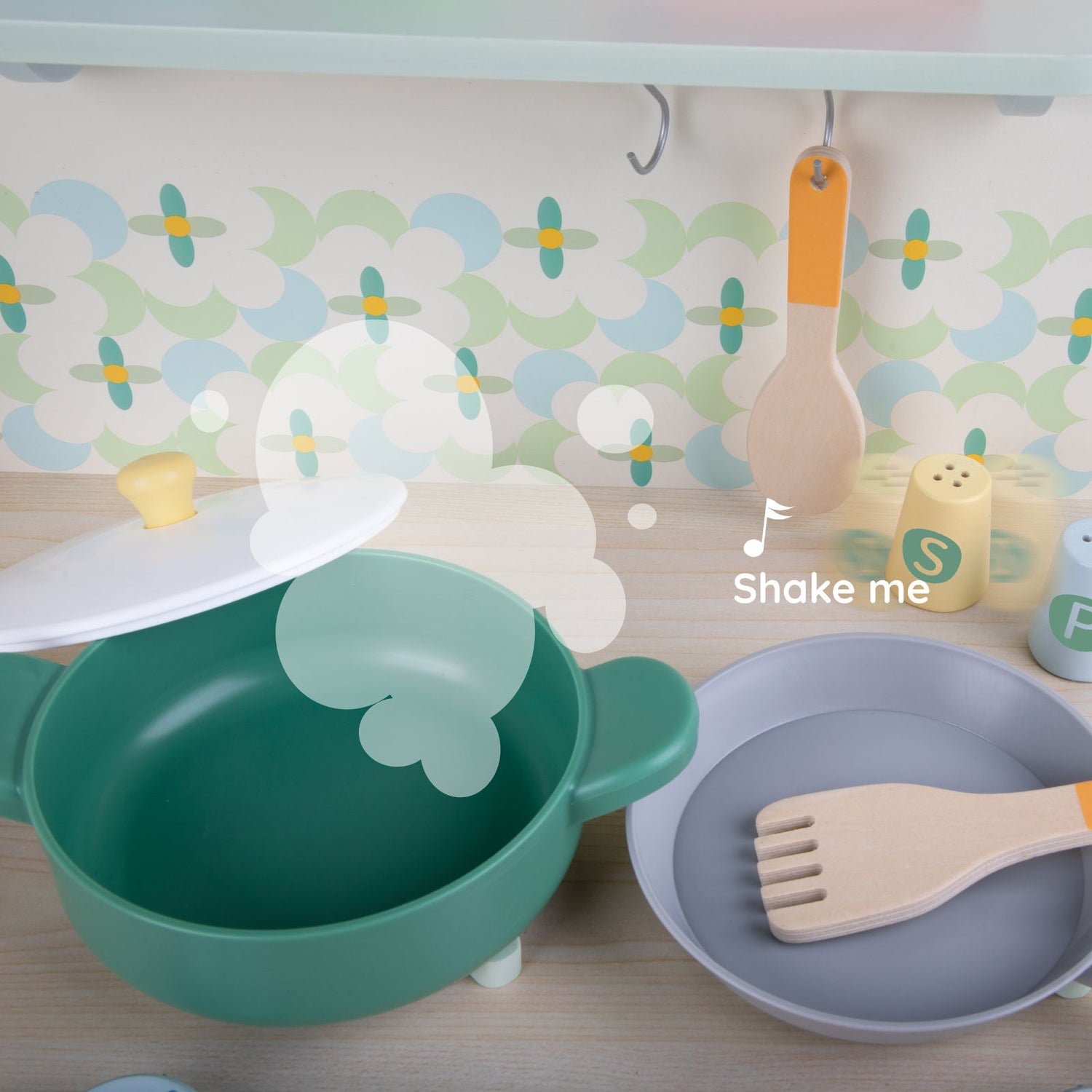 Set de joacă din lemn, Bucătărie &amp; Mașină de Spălat - Natural Kitchen - Classic World