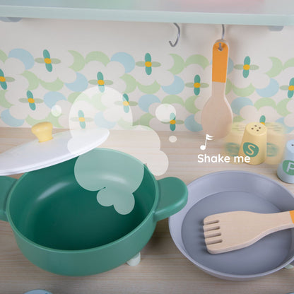 Set de joacă din lemn, Bucătărie &amp; Mașină de Spălat - Natural Kitchen - Classic World