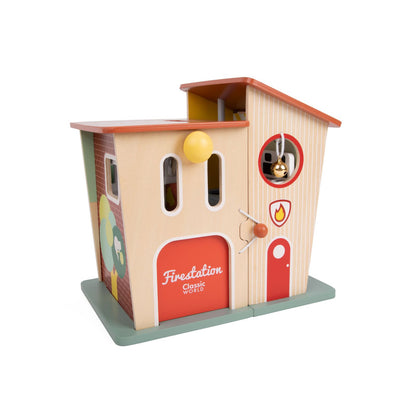 Set de joacă din lemn, Stație de Pompieri - Fire Station - Classic World