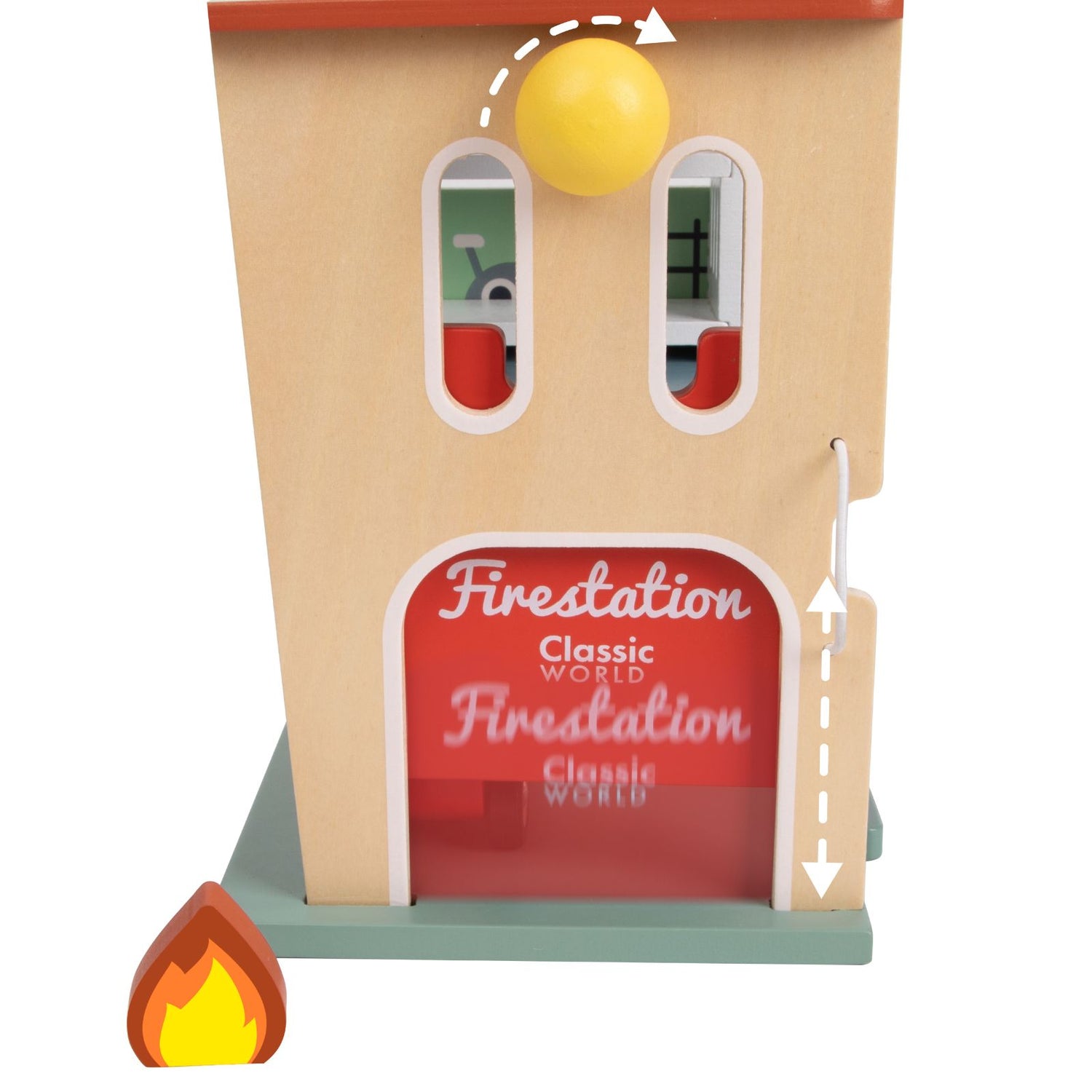 Set de joacă din lemn, Stație de Pompieri - Fire Station - Classic World