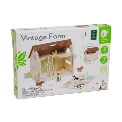 Set de Role Play - Ferma Vintage din lemn - Classic World
