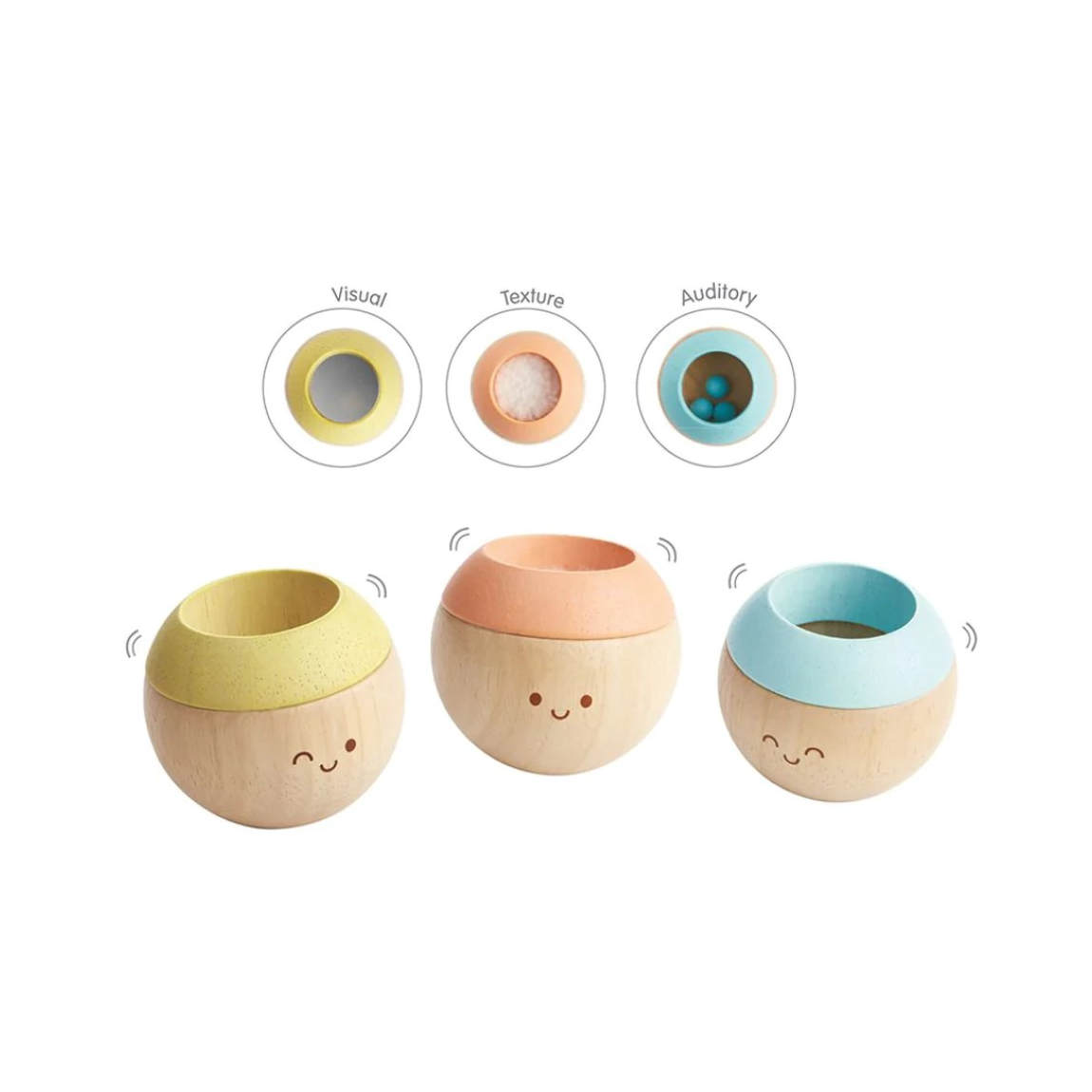 Set senzorial pentru bebe - Pastel Tumbling - Plan Toys