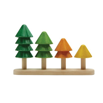 Joc educativ, sorteaza &amp; numara - Trees - Plan Toys