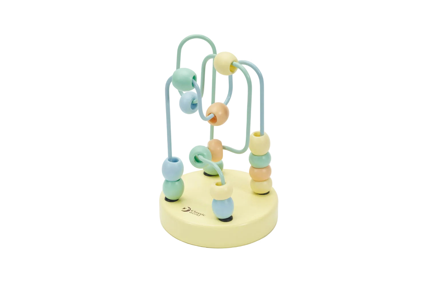 Mini labirint cu mărgele din lemn - Ivory - Classic World