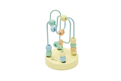 Mini labirint cu mărgele din lemn - Ivory - Classic World