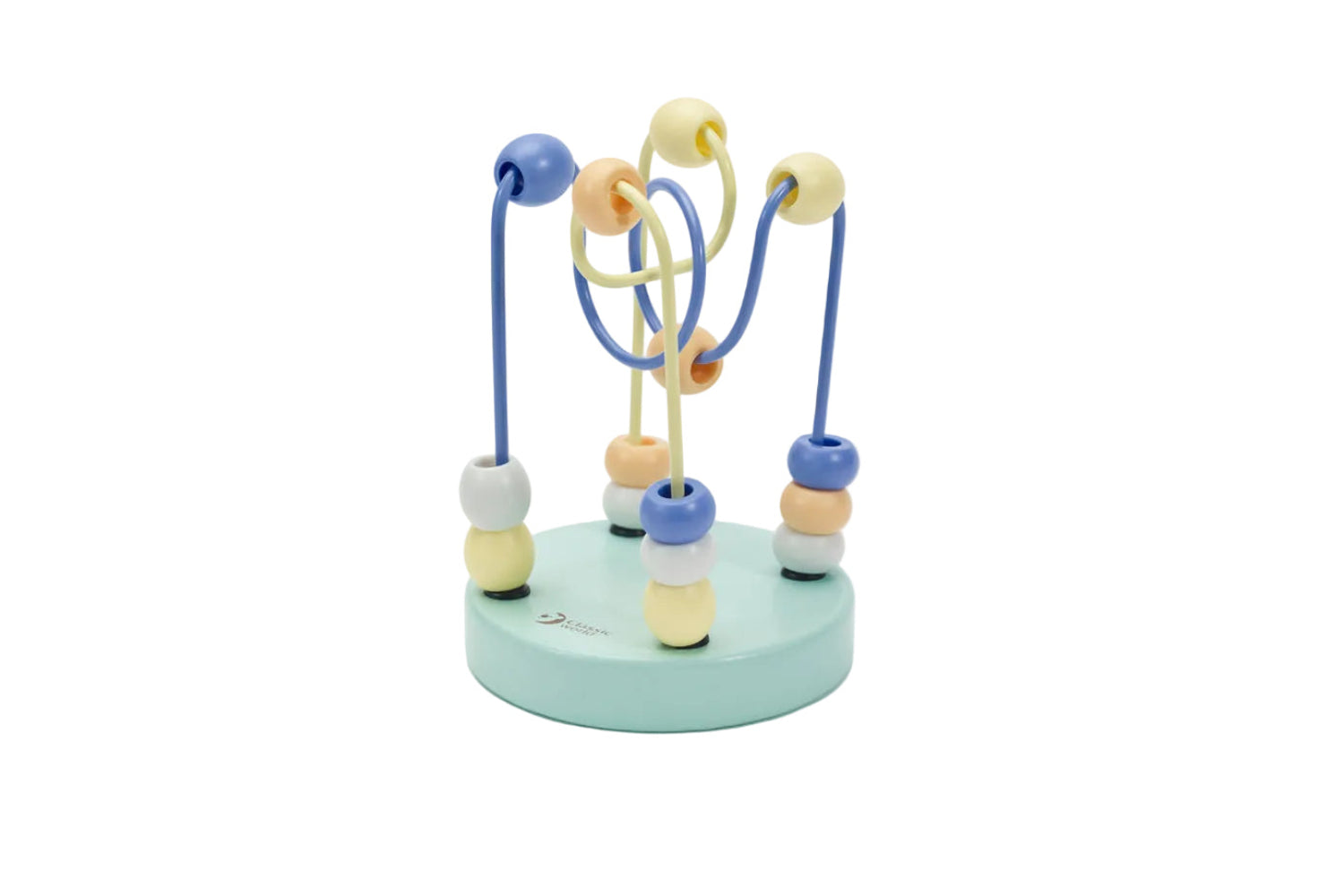 Mini labirint cu mărgele din lemn - Baby Blue - Classic World