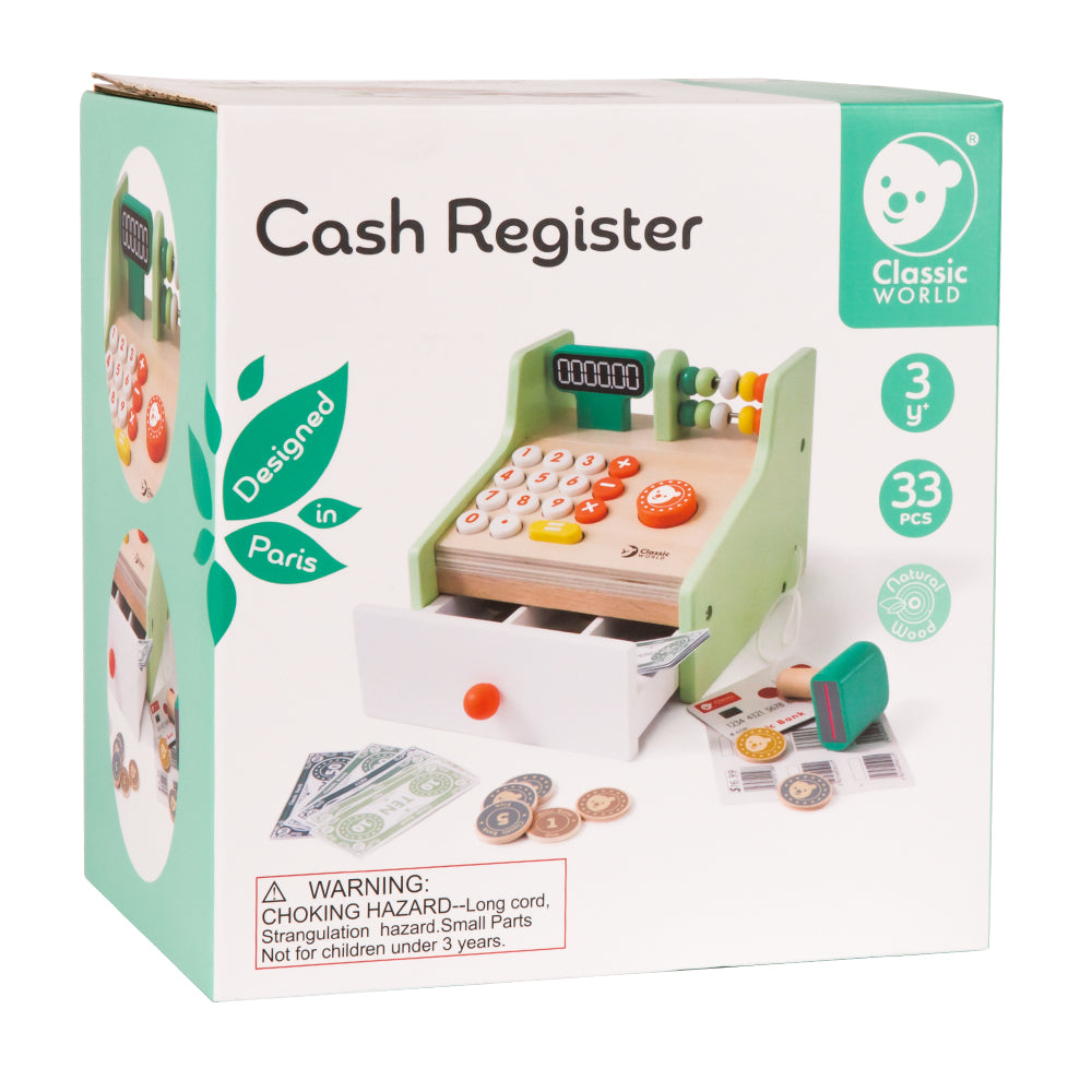 Set de joacă, Casă De Marcat din lemn - Cash Register - Classic World