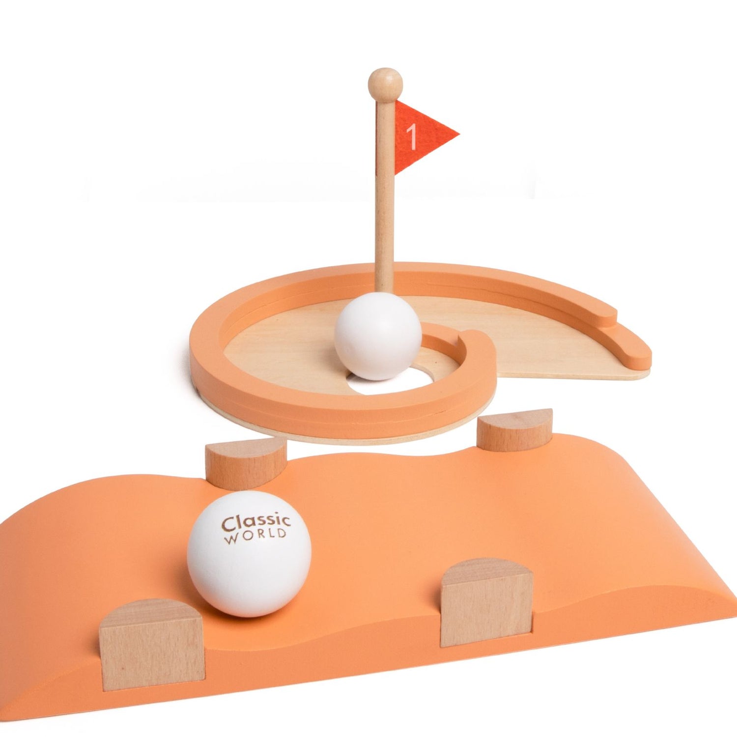 Joc Sportiv din lemn, Set de Mini Golf cu Obstacole - Golf Set - Classic World