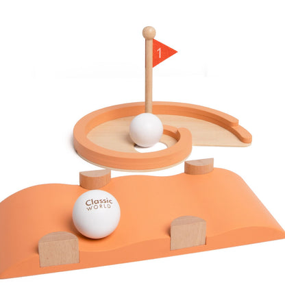 Joc Sportiv din lemn, Set de Mini Golf cu Obstacole - Golf Set - Classic World