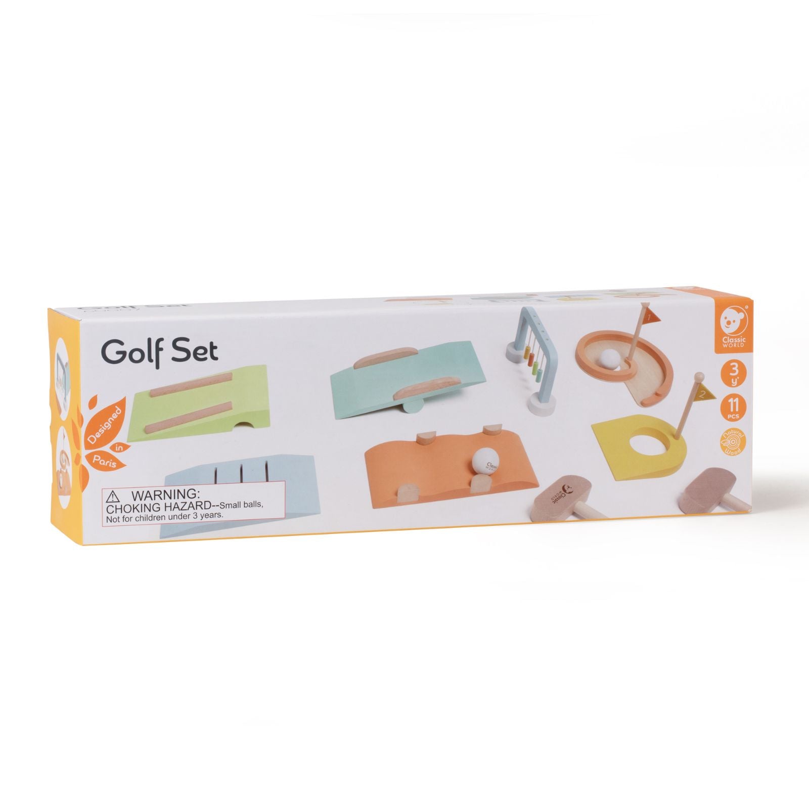 Joc Sportiv din lemn, Set de Mini Golf cu Obstacole - Golf Set - Classic World
