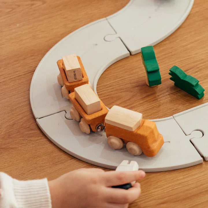Trenulet cu vagoane magnetice - Cargo - Plan Toys
