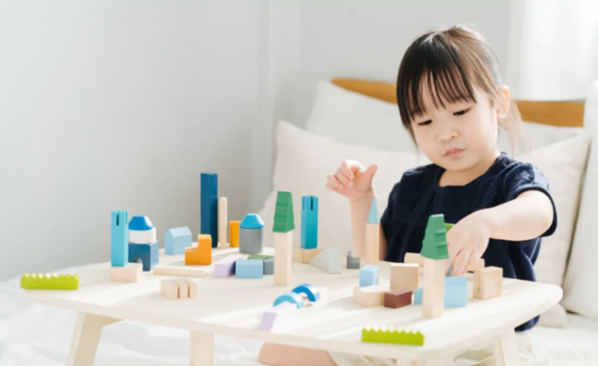 Blocuri din lemn pentru construit - Urban City - Plan Toys