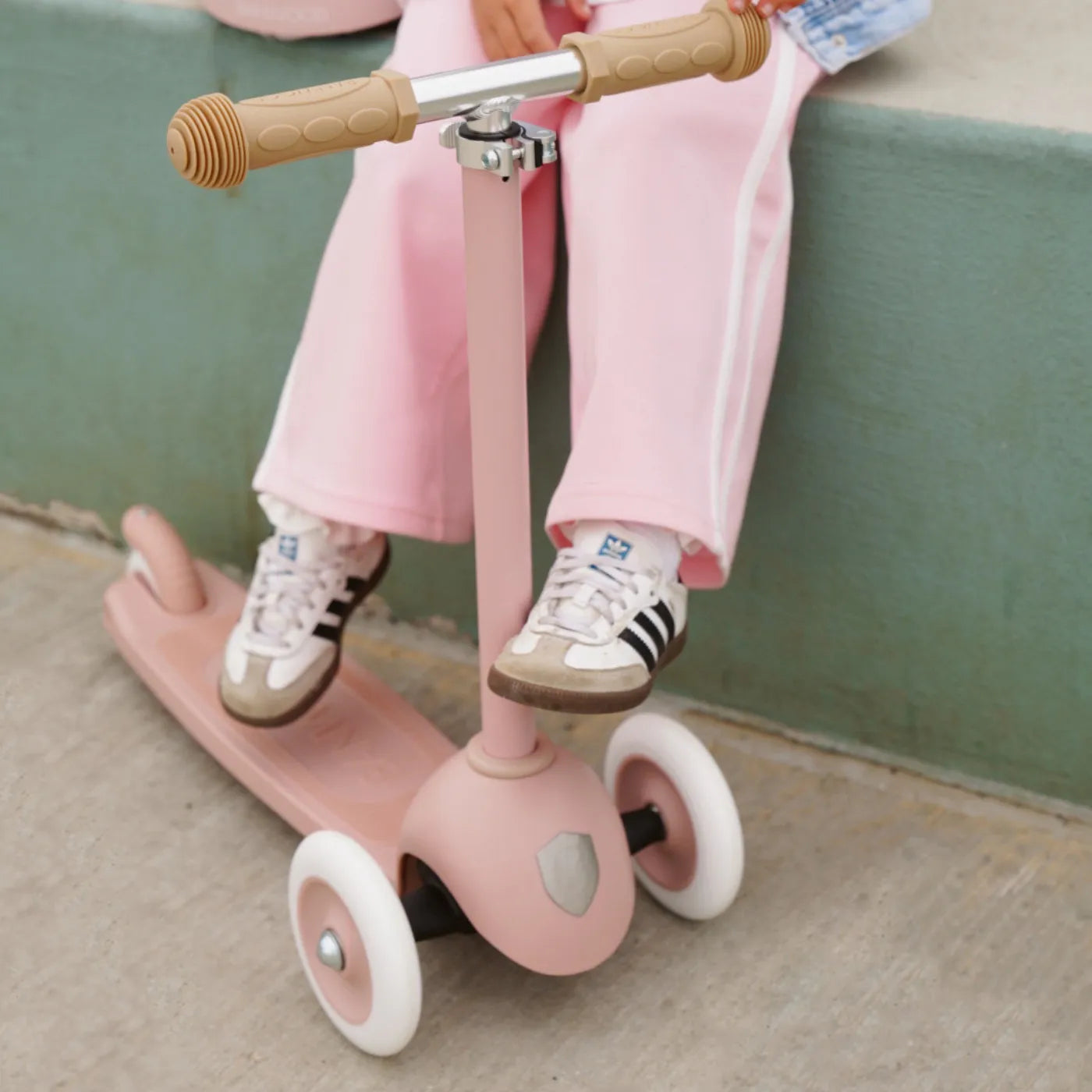 Trotinetă ECO - 3 roți, înălțime reglabilă - Dusty Rose - BANWOOD