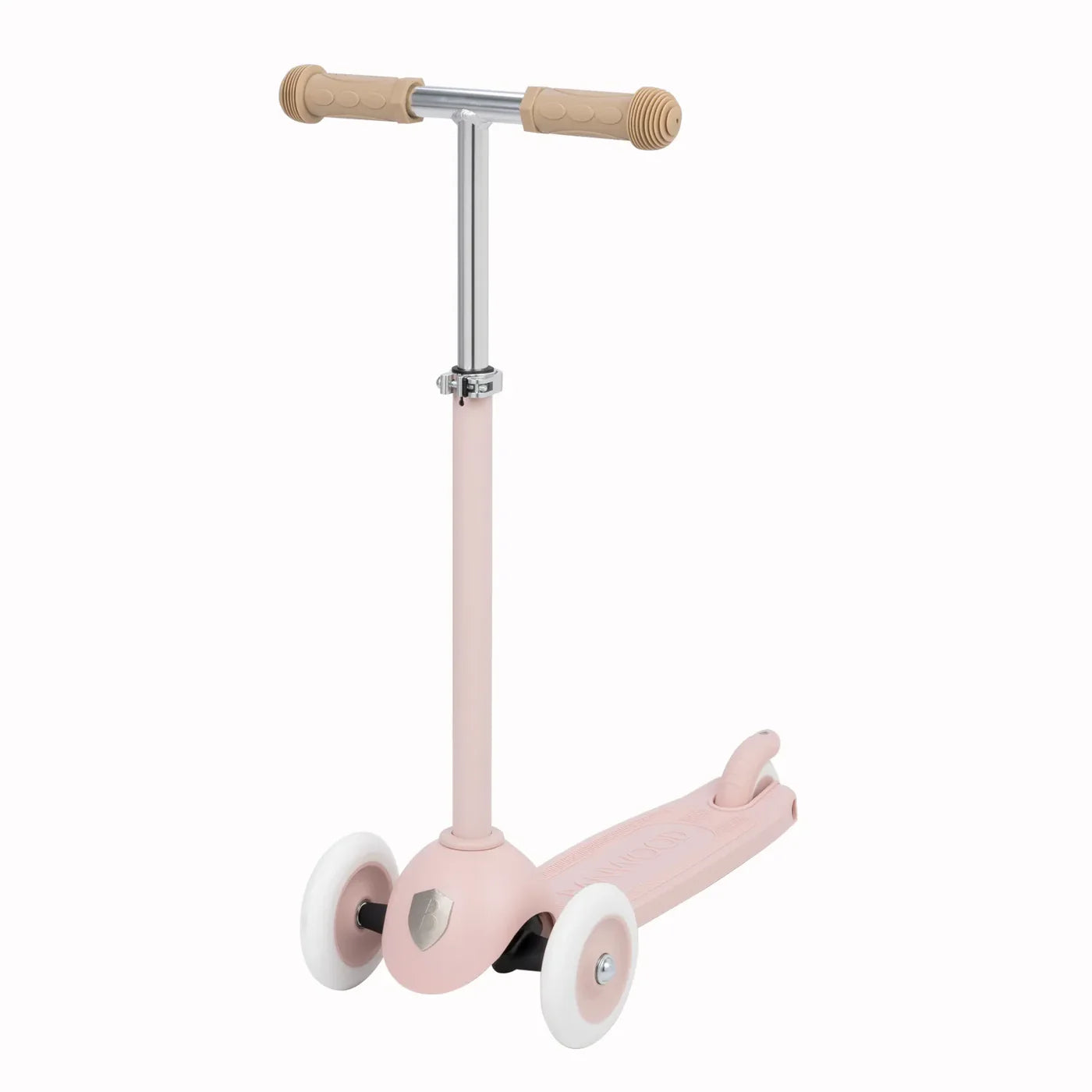 Trotinetă ECO - 3 roți, înălțime reglabilă - Faded Pink - BANWOOD