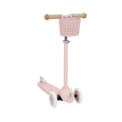 Trotinetă ECO - 3 roți, înălțime reglabilă - Faded Pink - BANWOOD