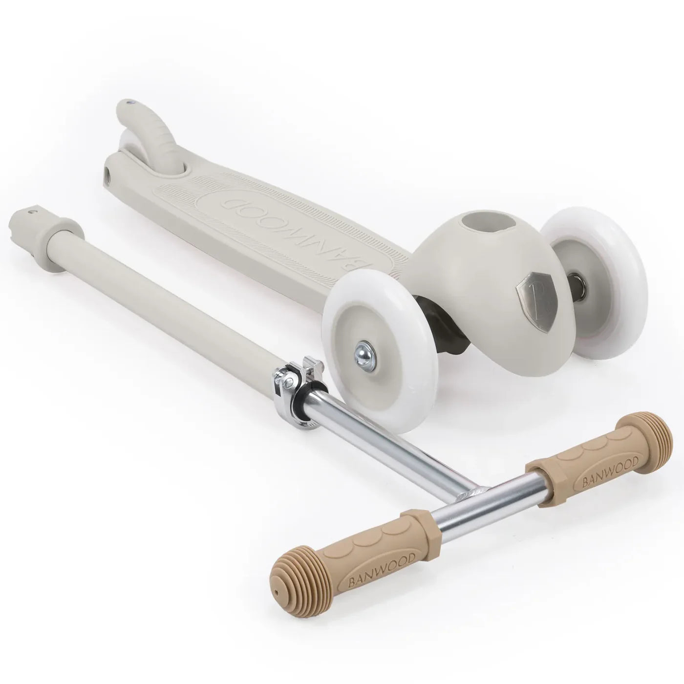 Trotinetă ECO - 3 roți, înălțime reglabilă - Ivory - BANWOOD