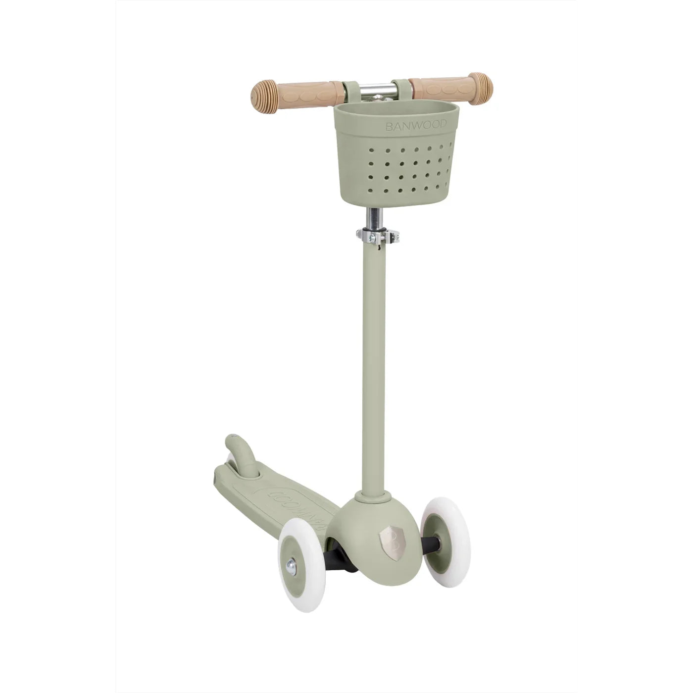 Trotinetă ECO - 3 roți, înălțime reglabilă - Olive - BANWOOD