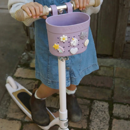 Coșuleț ECO pentru trotinetă, Pin &amp; Ride - Lavender - BANWOOD