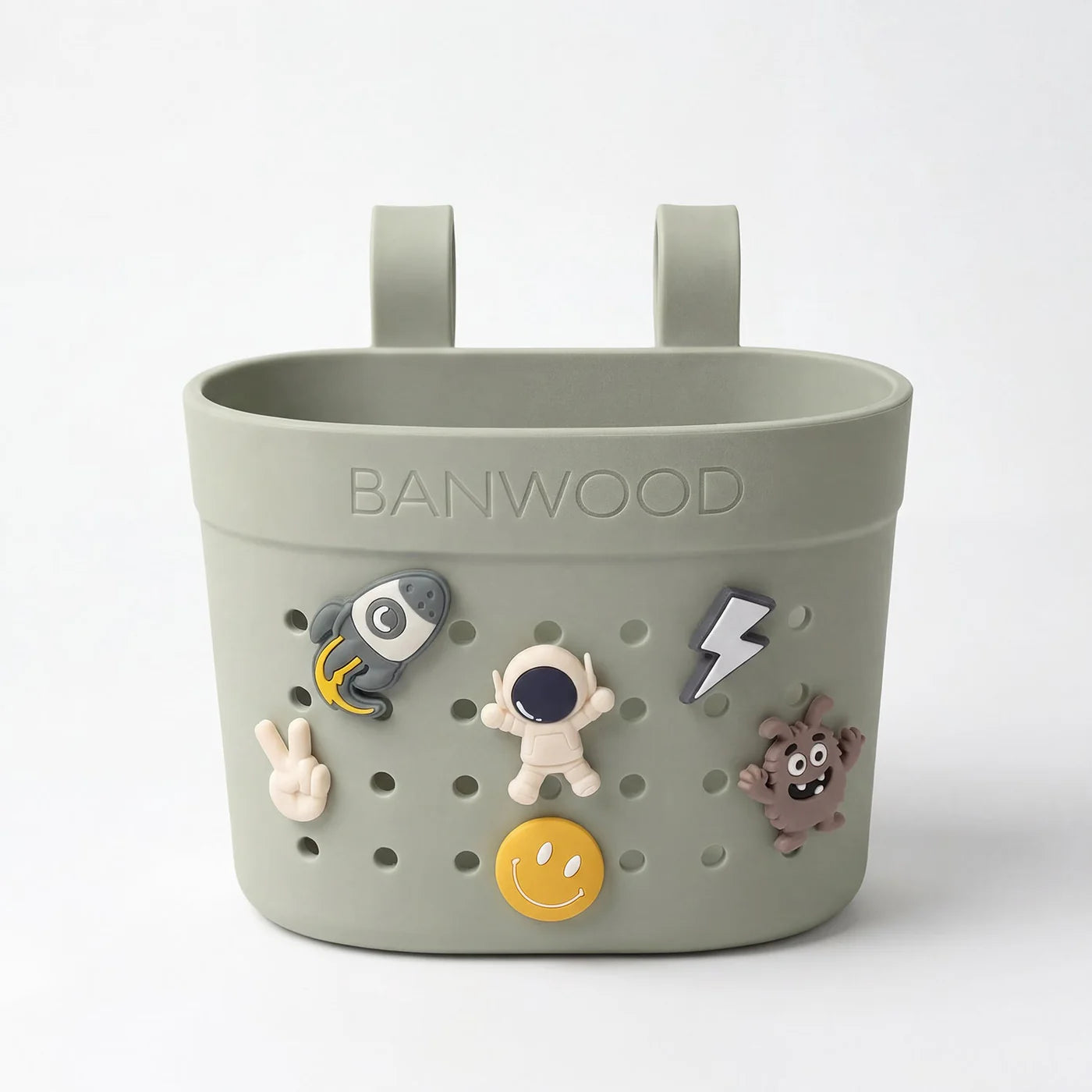 Coșuleț ECO pentru trotinetă, Pin &amp; Ride - Olive - BANWOOD
