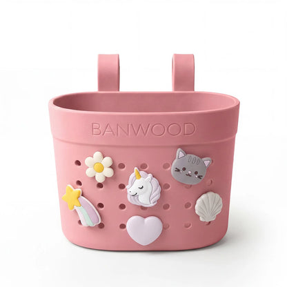 Coșuleț ECO pentru trotinetă, Pin &amp; Ride - Raspberry - BANWOOD