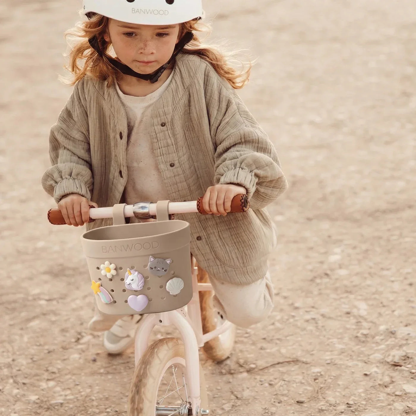 Coșuleț ECO pentru trotinetă, Pin &amp; Ride - Sand - BANWOOD