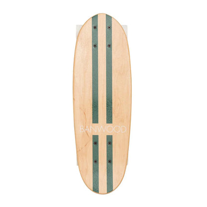 Skateboard din lemn, roți soft - Green - BANWOOD