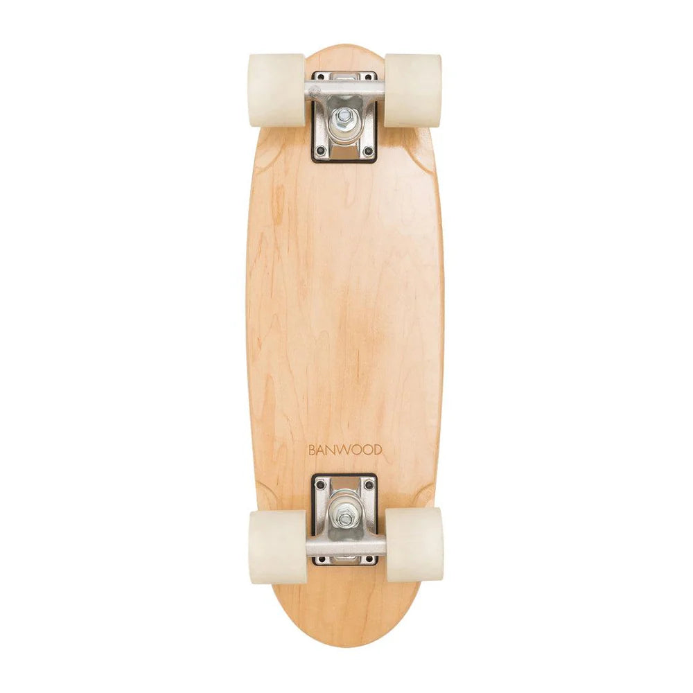 Skateboard din lemn, roți soft - Green - BANWOOD