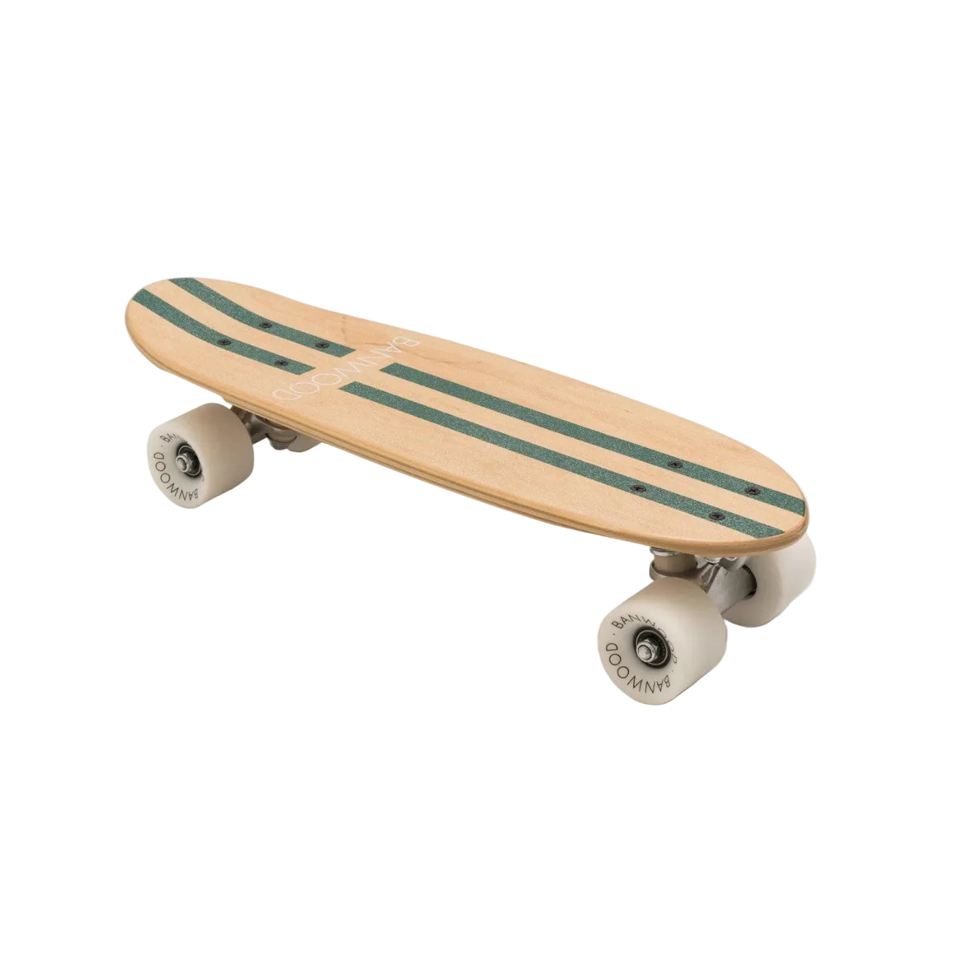 Skateboard din lemn, roți soft - Green - BANWOOD