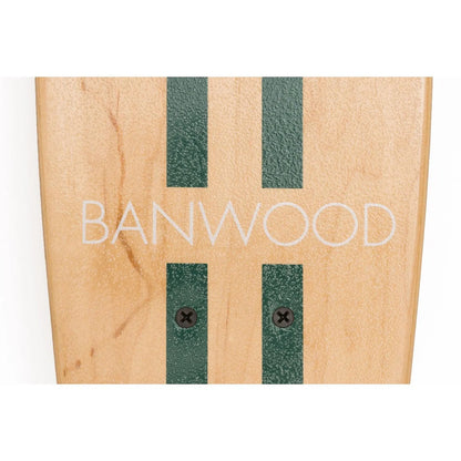 Skateboard din lemn, roți soft - Green - BANWOOD
