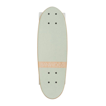 Skateboard din lemn, roți soft - Mint - BANWOOD