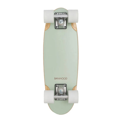 Skateboard din lemn, roți soft - Mint - BANWOOD