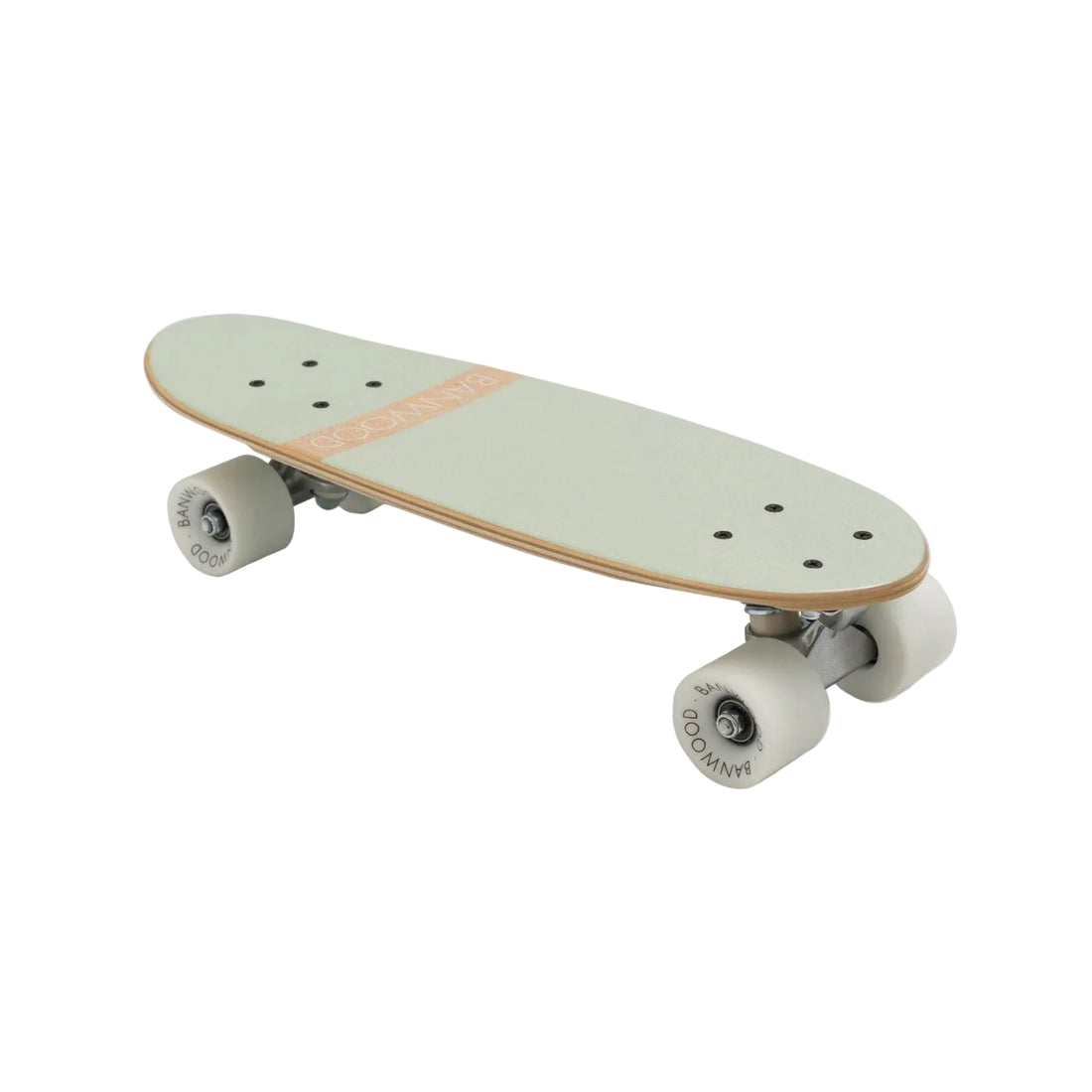 Skateboard din lemn, roți soft - Mint - BANWOOD